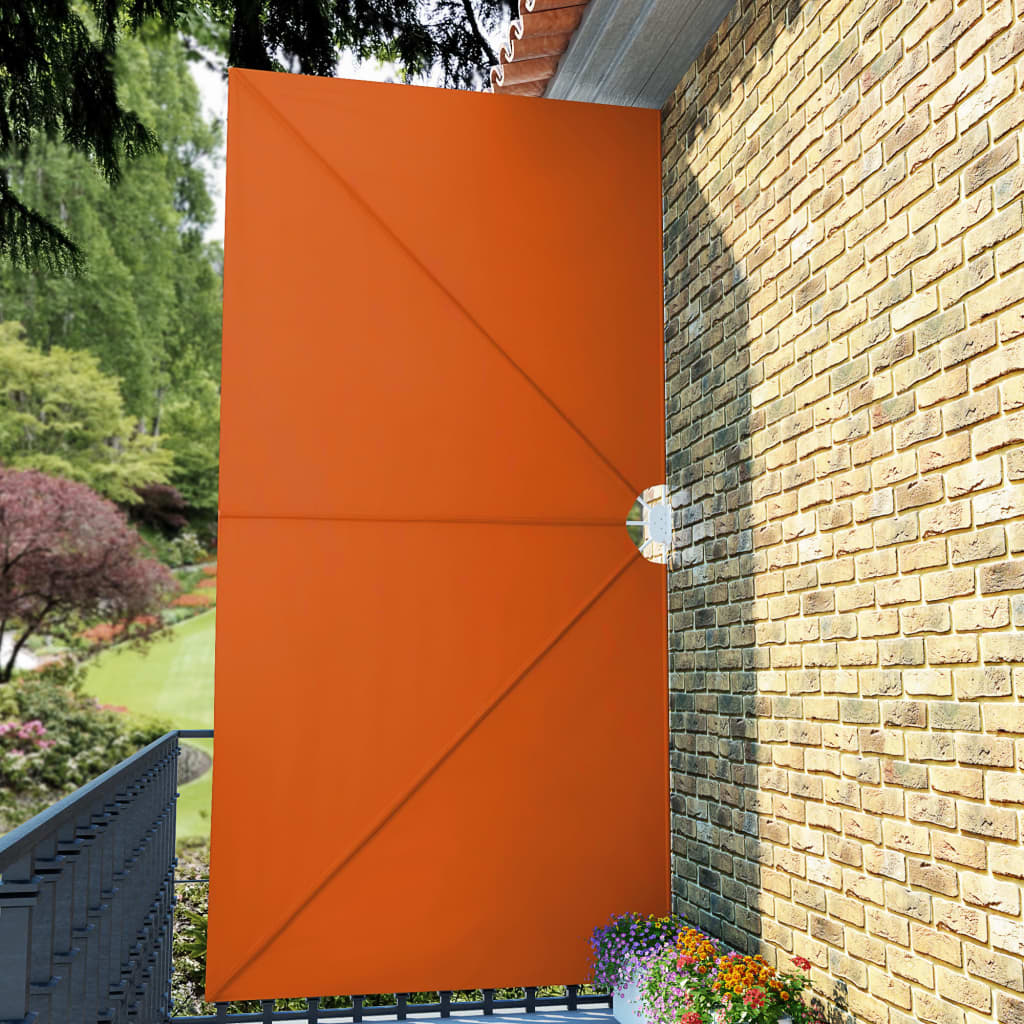 Sammenleggbar sidemarkise for terrasse terrakotta 400x200 cm