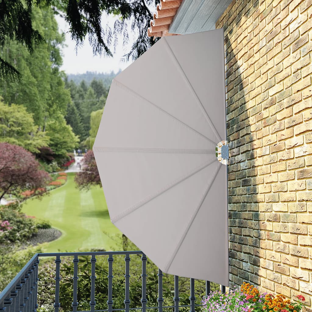 Sammenleggbar sidemarkise for terrasse krem 160 cm