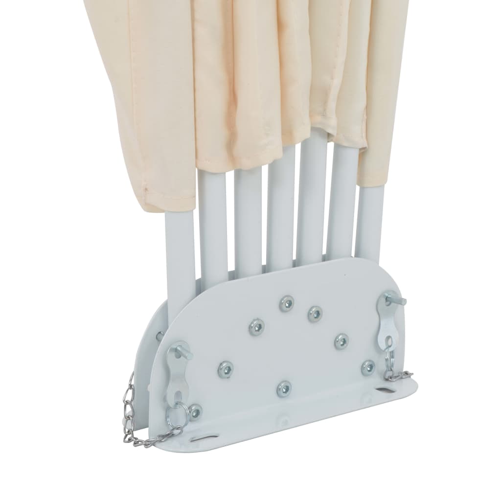 Sammenleggbar sidemarkise for terrasse krem 160 cm