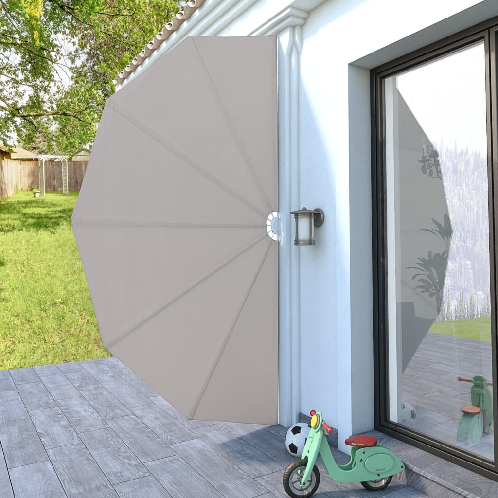 Sammenleggbar sidemarkise for terrasse krem 200 cm
