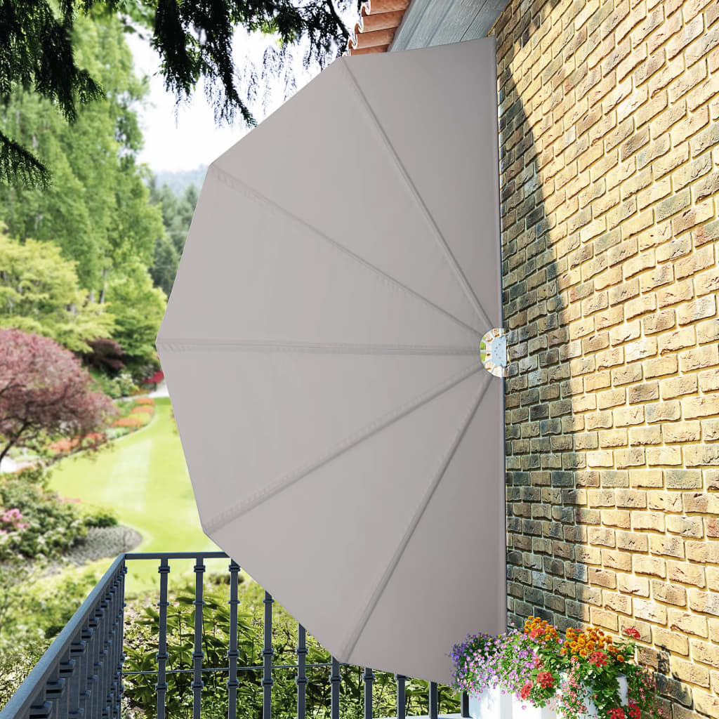 Sammenleggbar sidemarkise for terrasse krem 200 cm