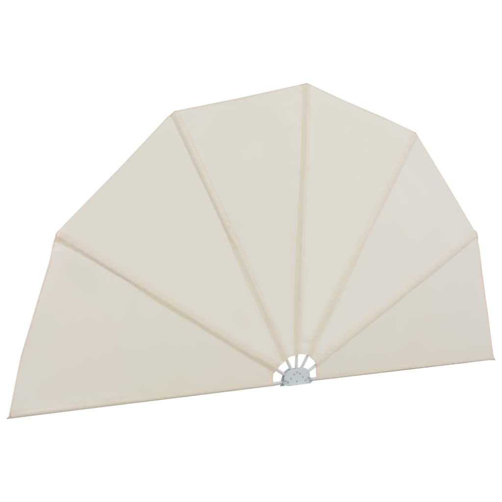 Sammenleggbar sidemarkise for terrasse krem 200 cm