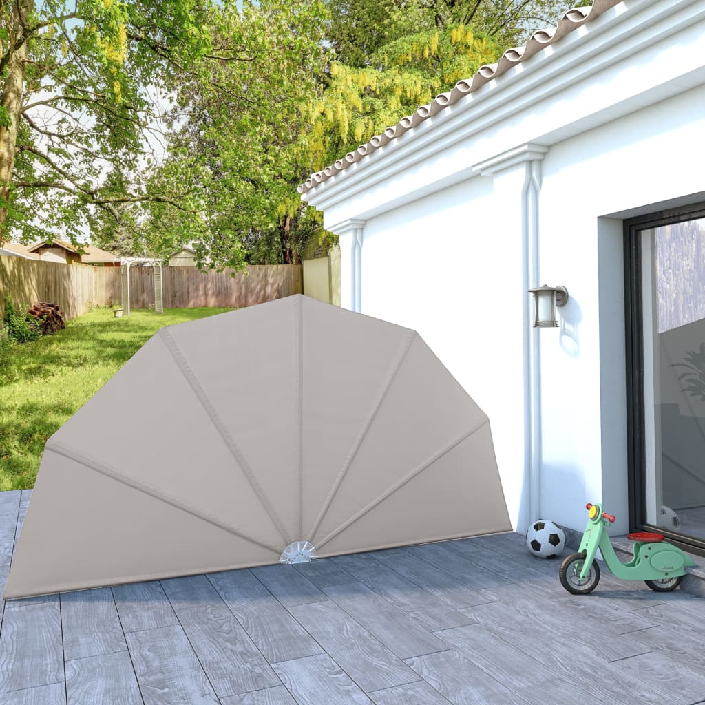 Sammenleggbar sidemarkise for terrasse krem 200 cm