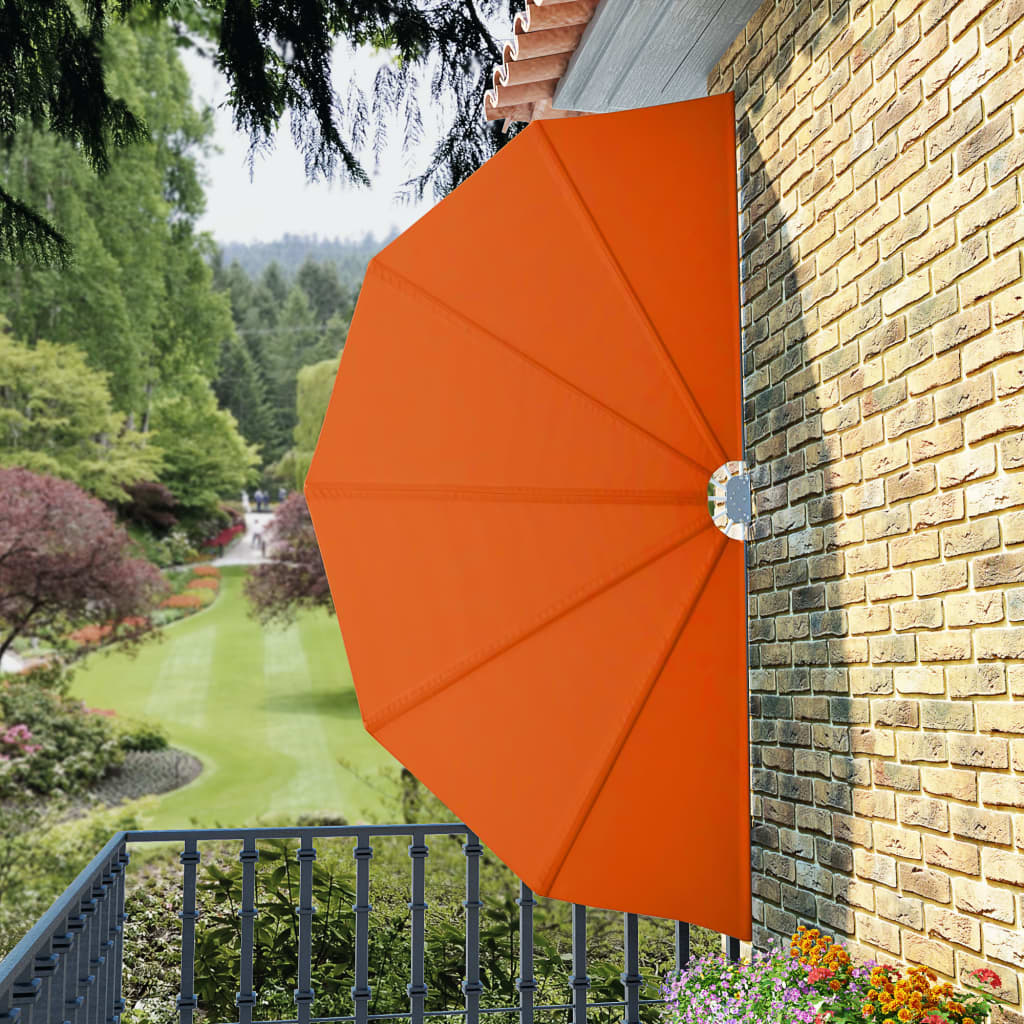 Sammenleggbar sidemarkise for terrasse terrakotta 160 cm