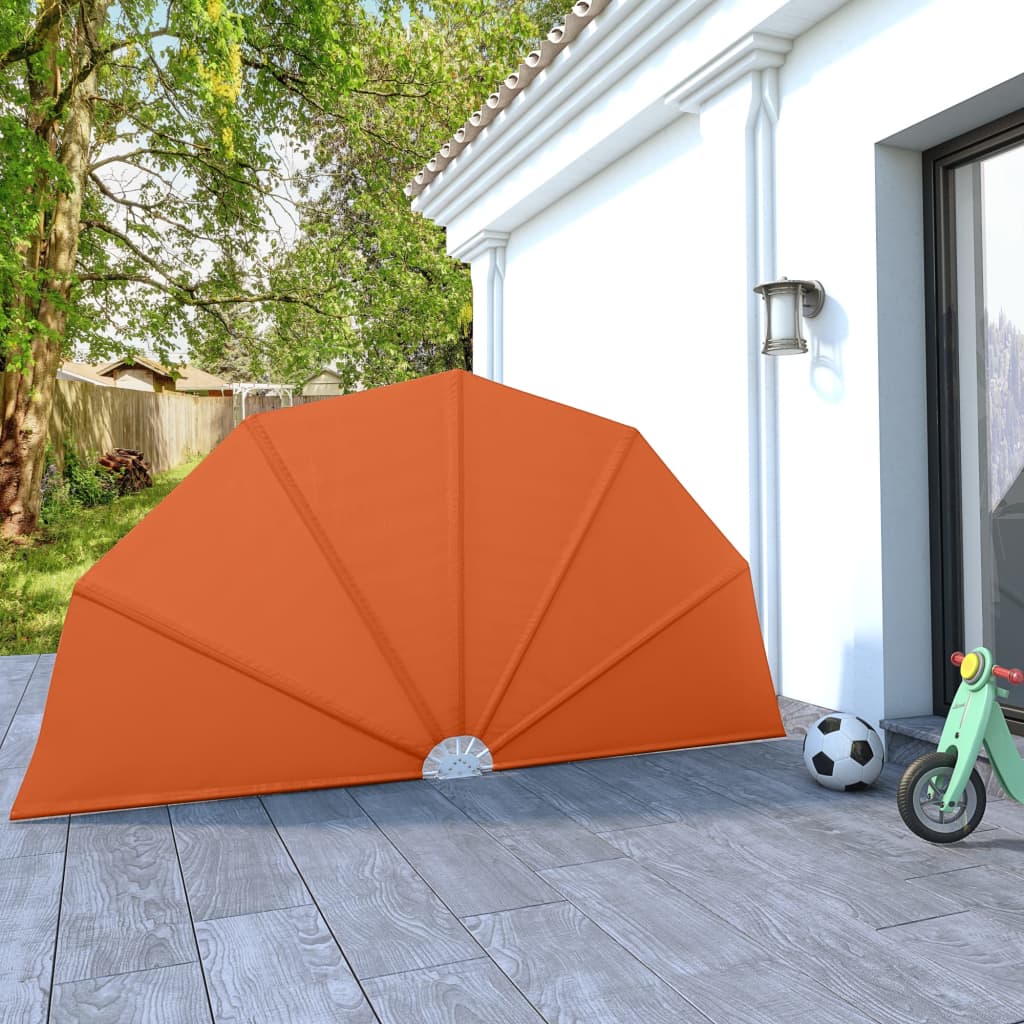 Sammenleggbar sidemarkise for terrasse terrakotta 160 cm