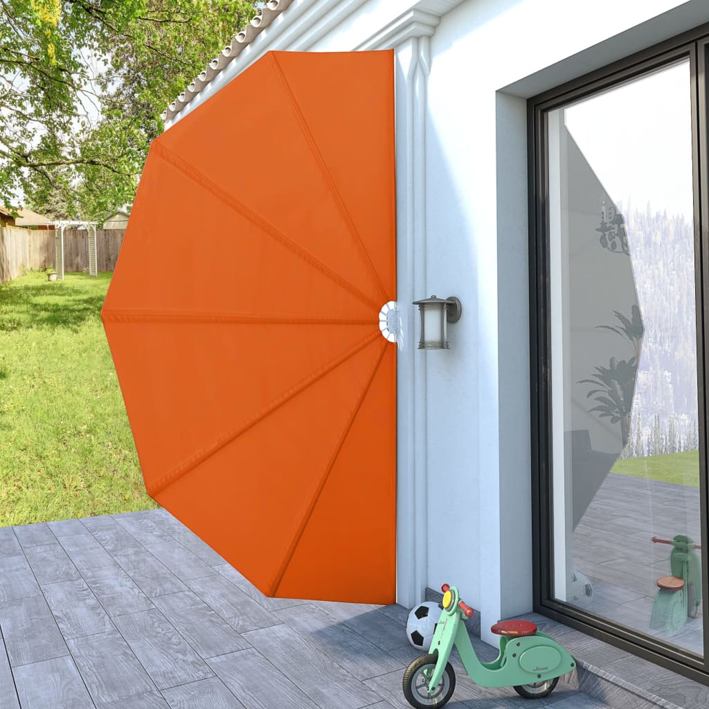 Sammenleggbar sidemarkise for terrasse terrakotta 200 cm