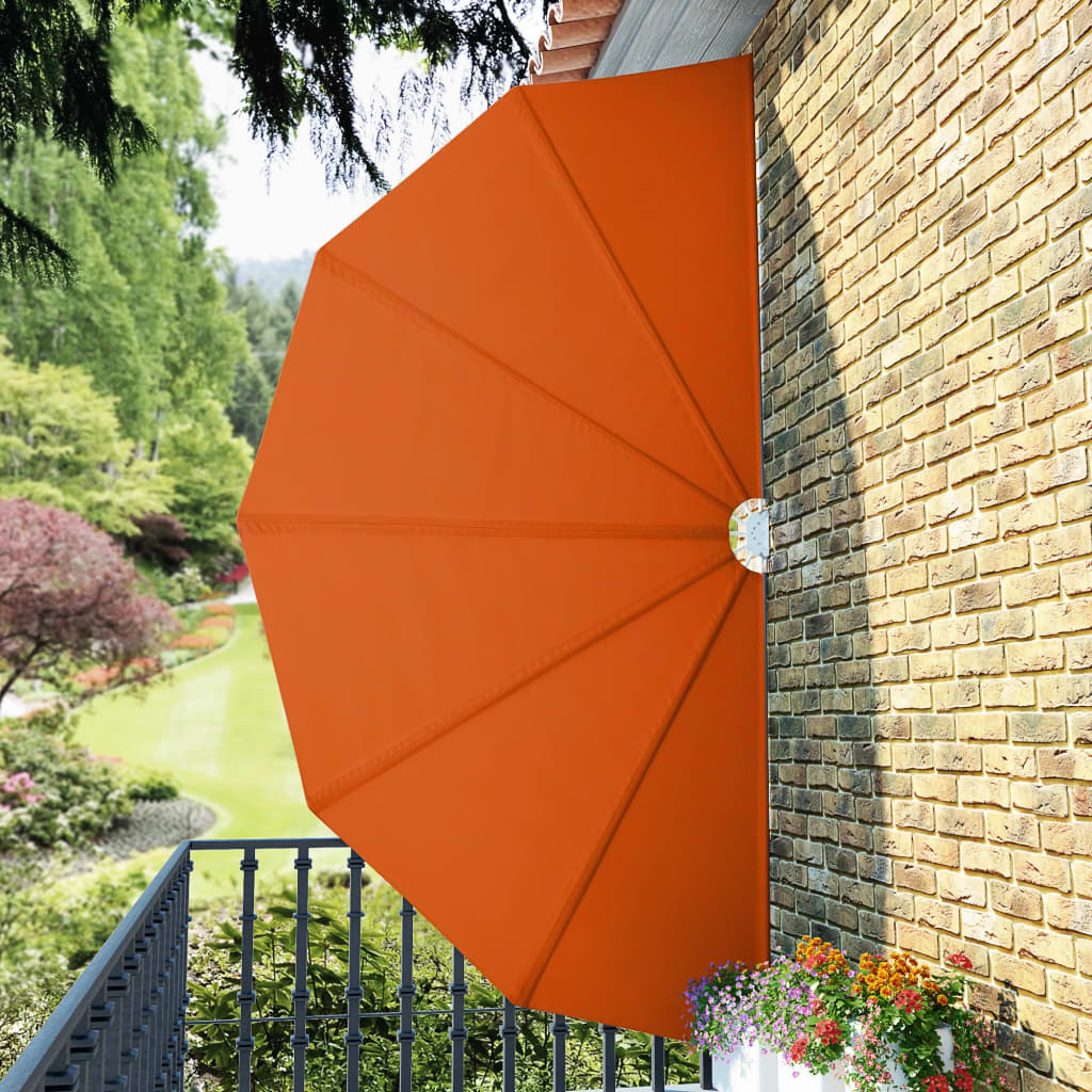 Sammenleggbar sidemarkise for terrasse terrakotta 200 cm