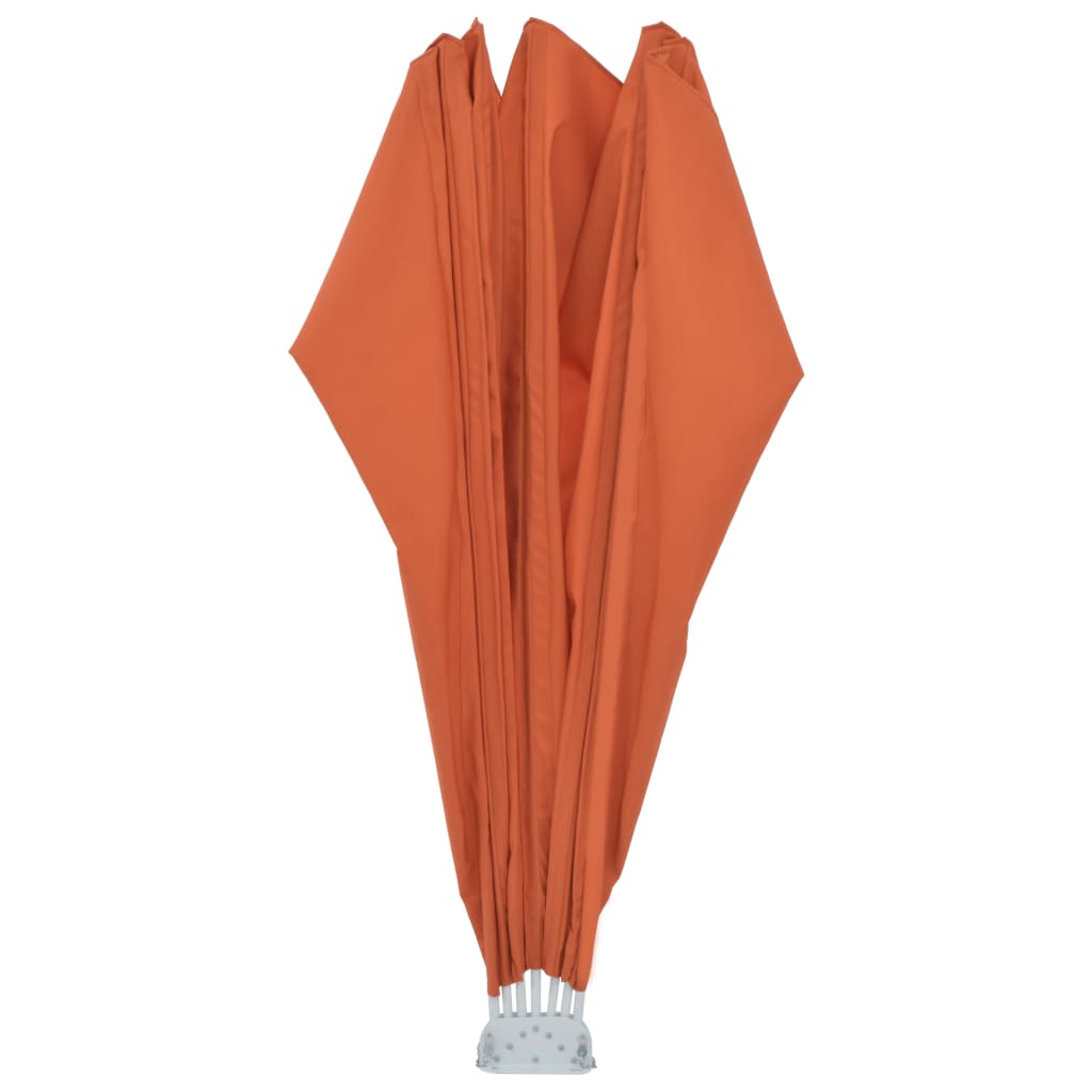 Sammenleggbar sidemarkise for terrasse terrakotta 200 cm