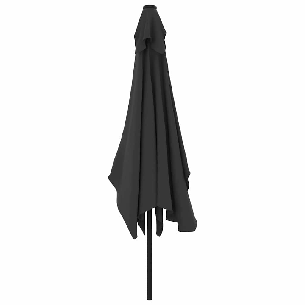 Parasoll med metallstang 300x200 cm antrasitt