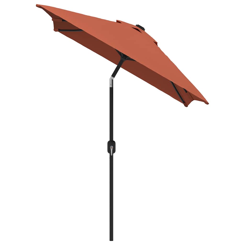 Parasoll med metallstang 300x200 cm terrakotta