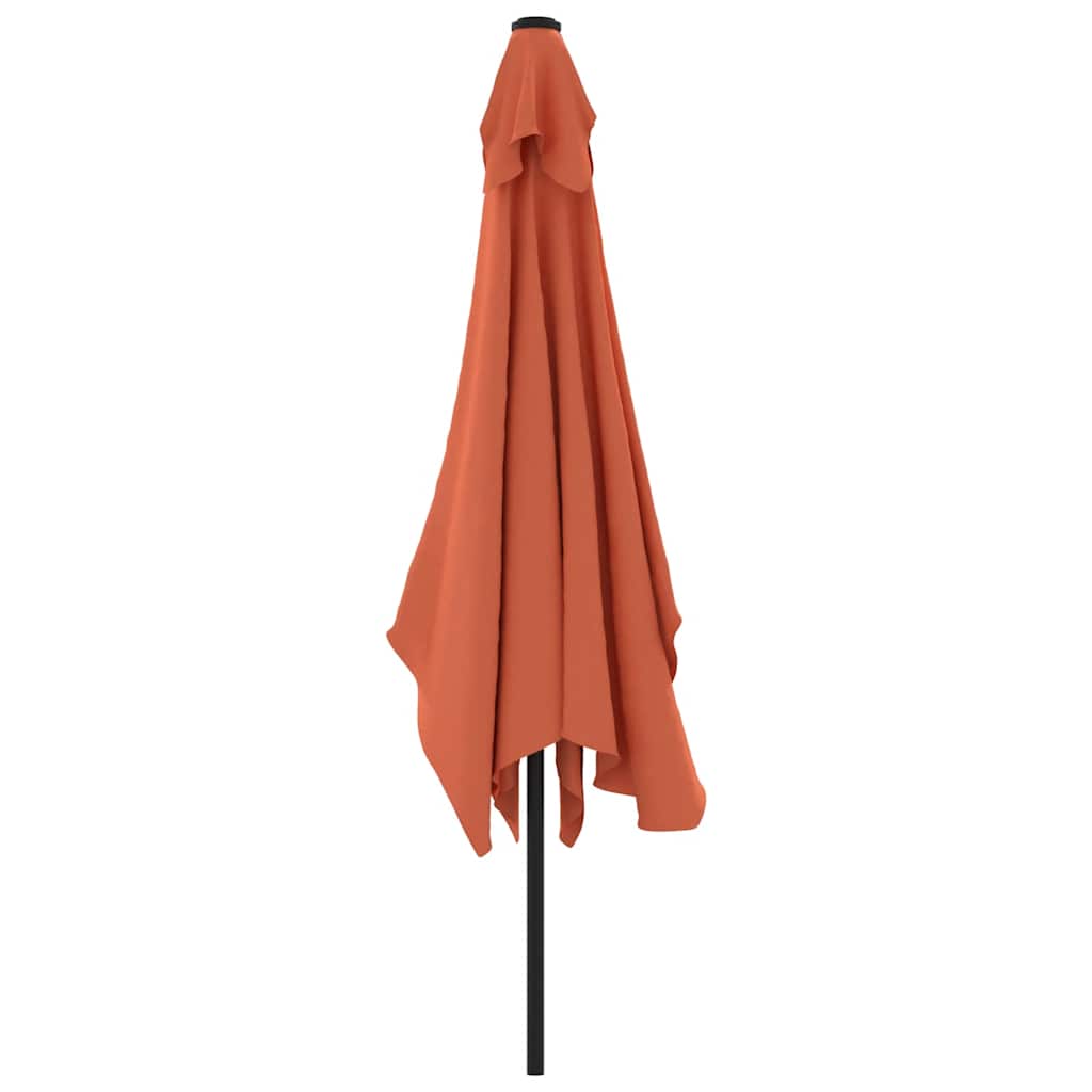 Parasoll med metallstang 300x200 cm terrakotta