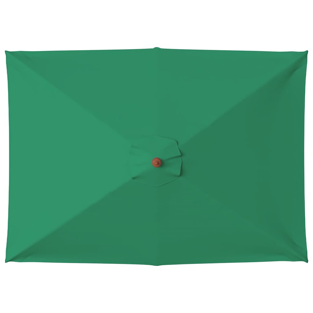 Parasoll med trestang 150x200 cm grønn