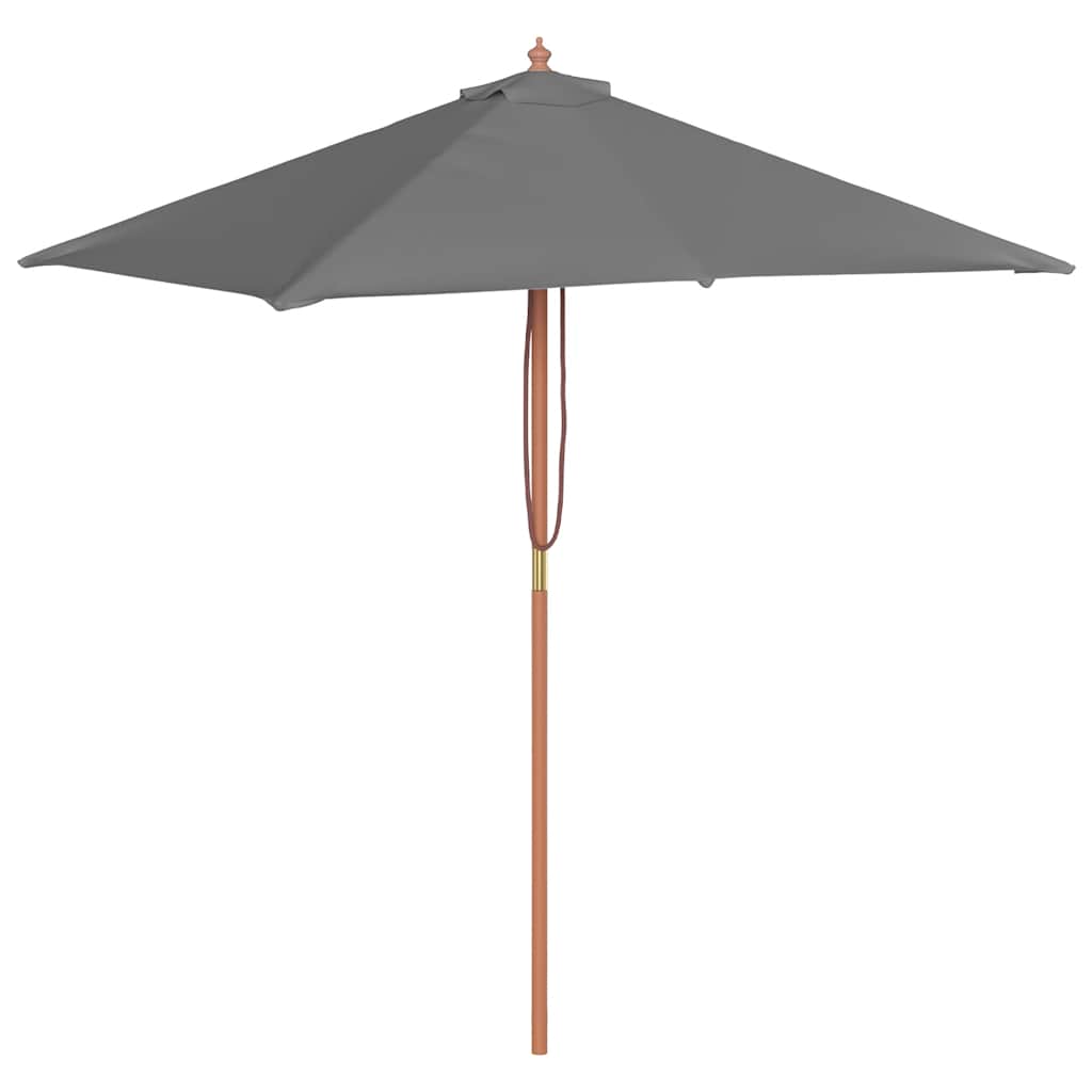 Parasoll med trestang 150x200 cm antrasitt