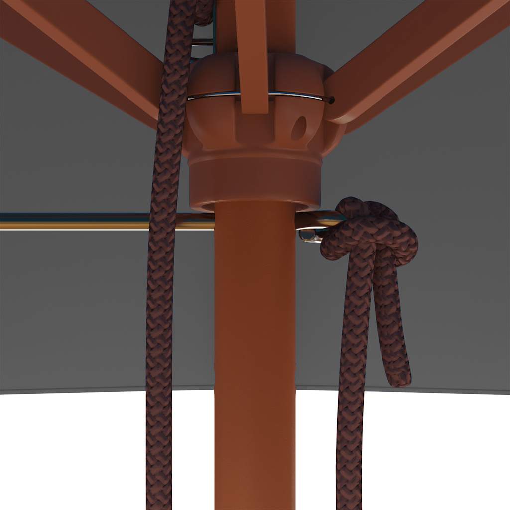 Parasoll med trestang 150x200 cm antrasitt