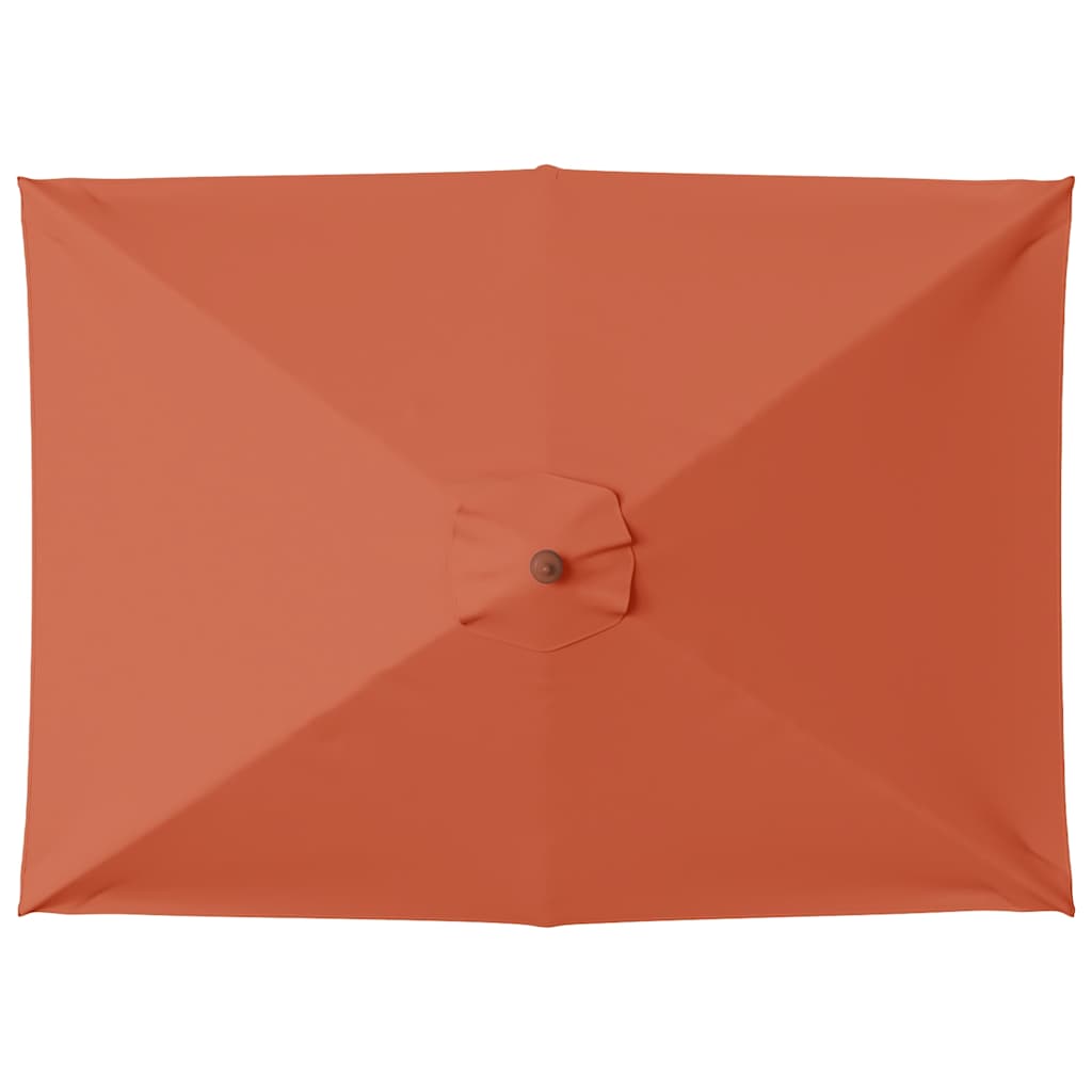 Parasoll med trestang 150x200 cm terrakotta