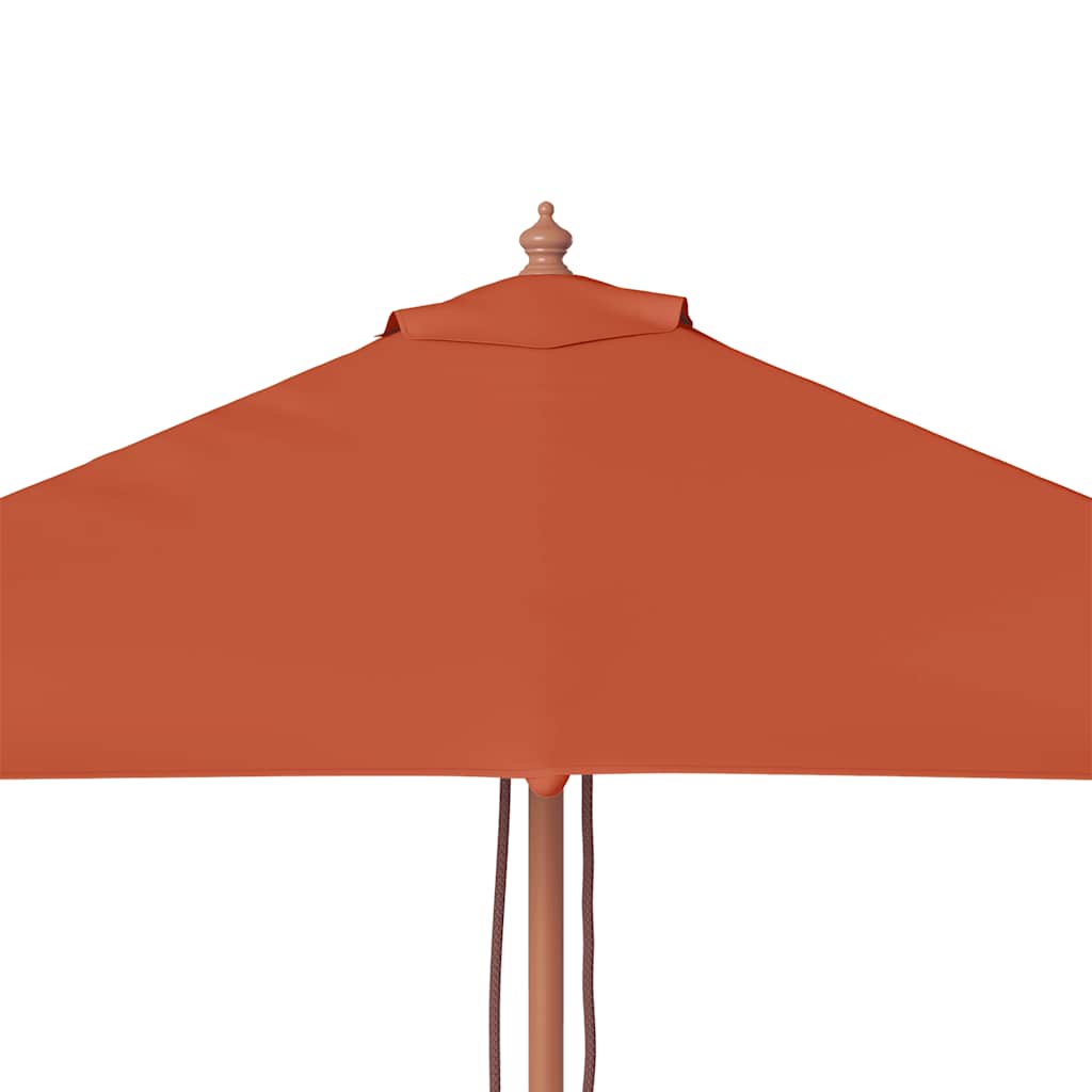 Parasoll med trestang 150x200 cm terrakotta