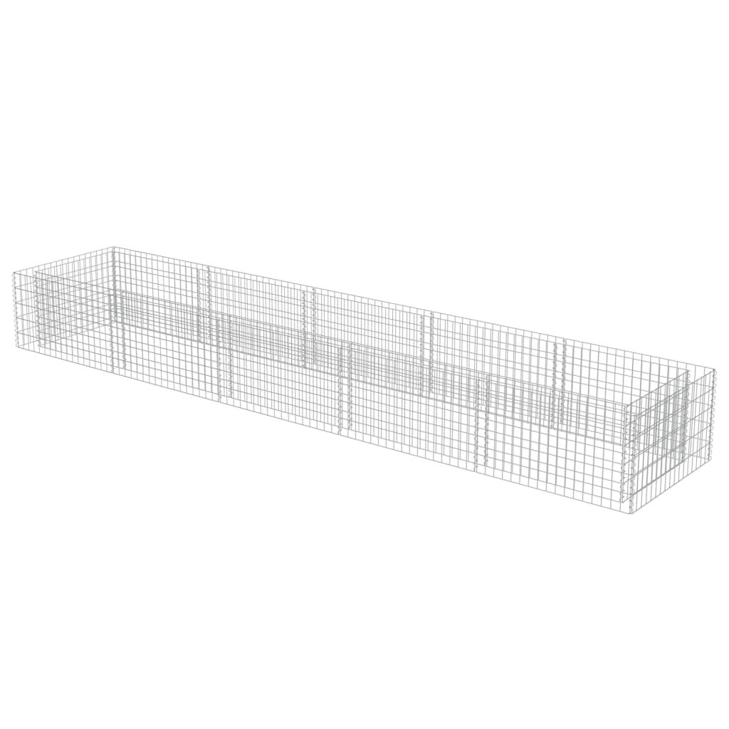 Gabion høybed galvanisert stål 450x90x50 cm