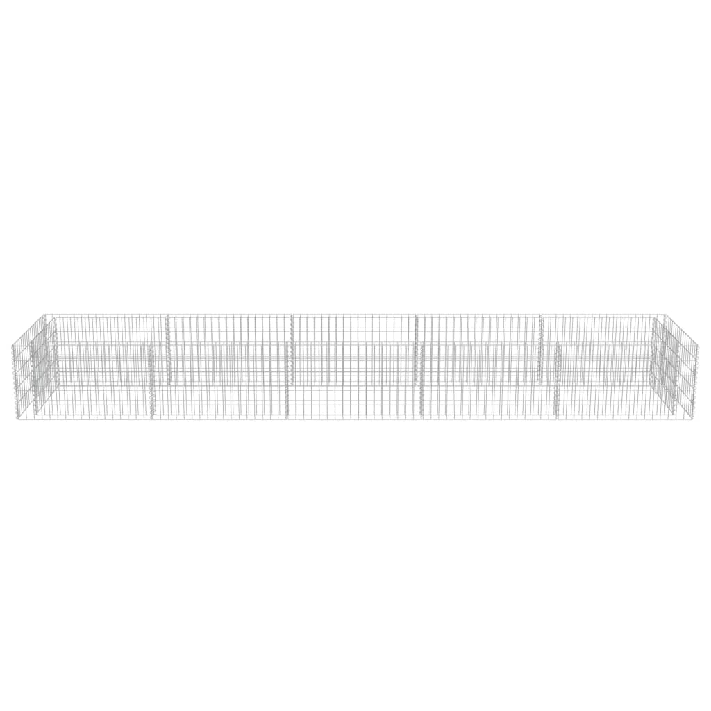 Gabion høybed galvanisert stål 450x90x50 cm