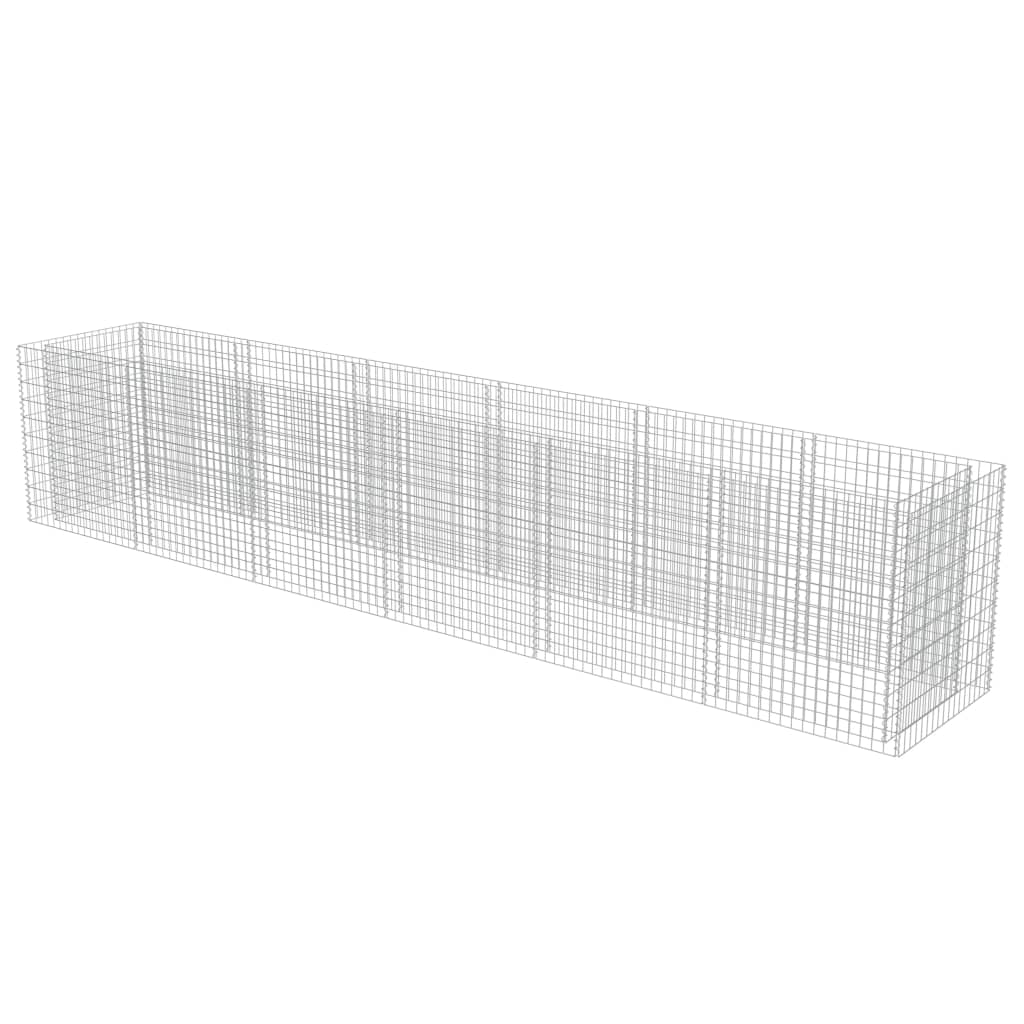 Gabion høybed galvanisert stål 540x90x100 cm