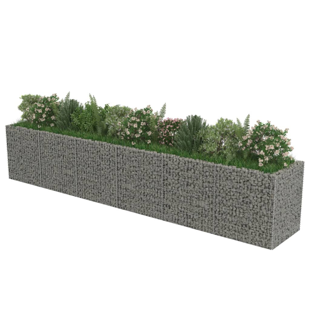 Gabion høybed galvanisert stål 540x90x100 cm