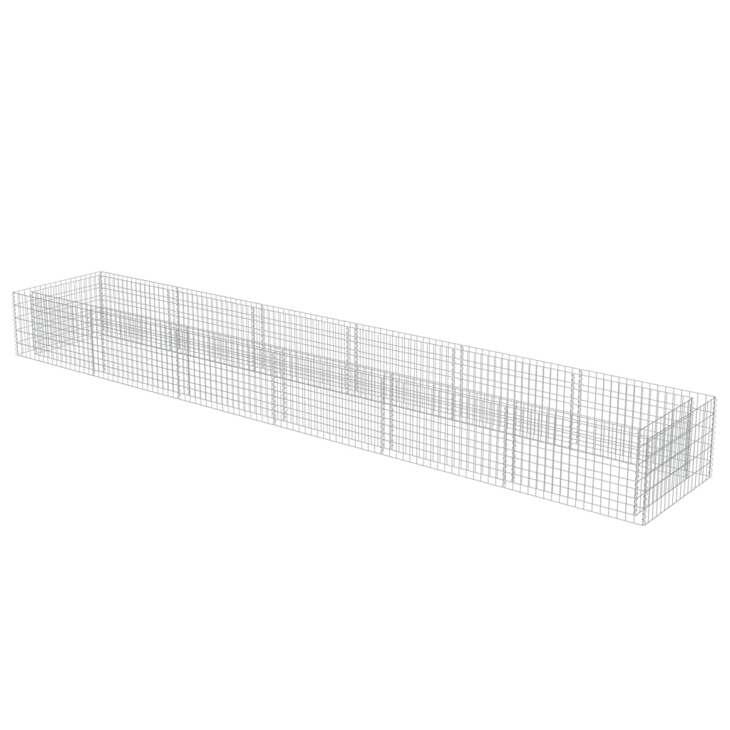 Gabion høybed galvanisert stål 540x90x50 cm