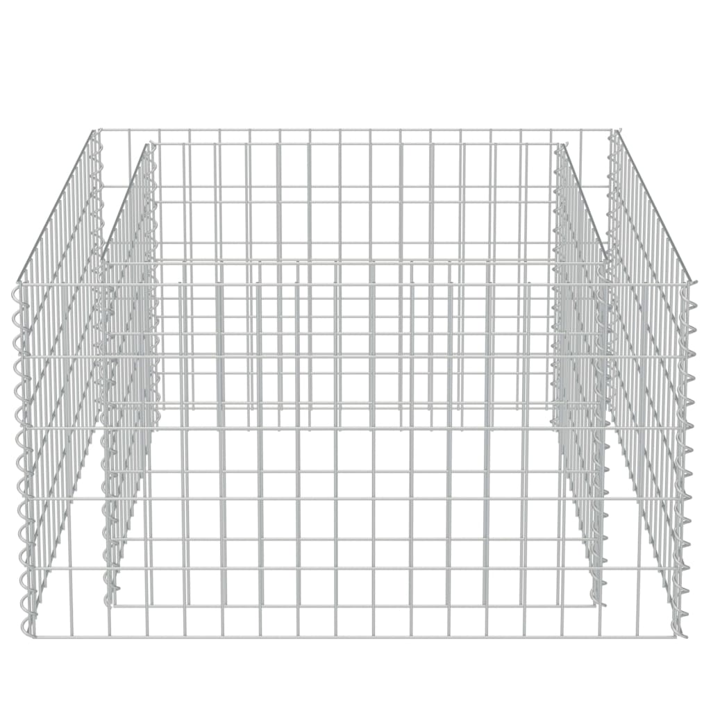 Gabion høybed galvanisert stål 90x90x50 cm