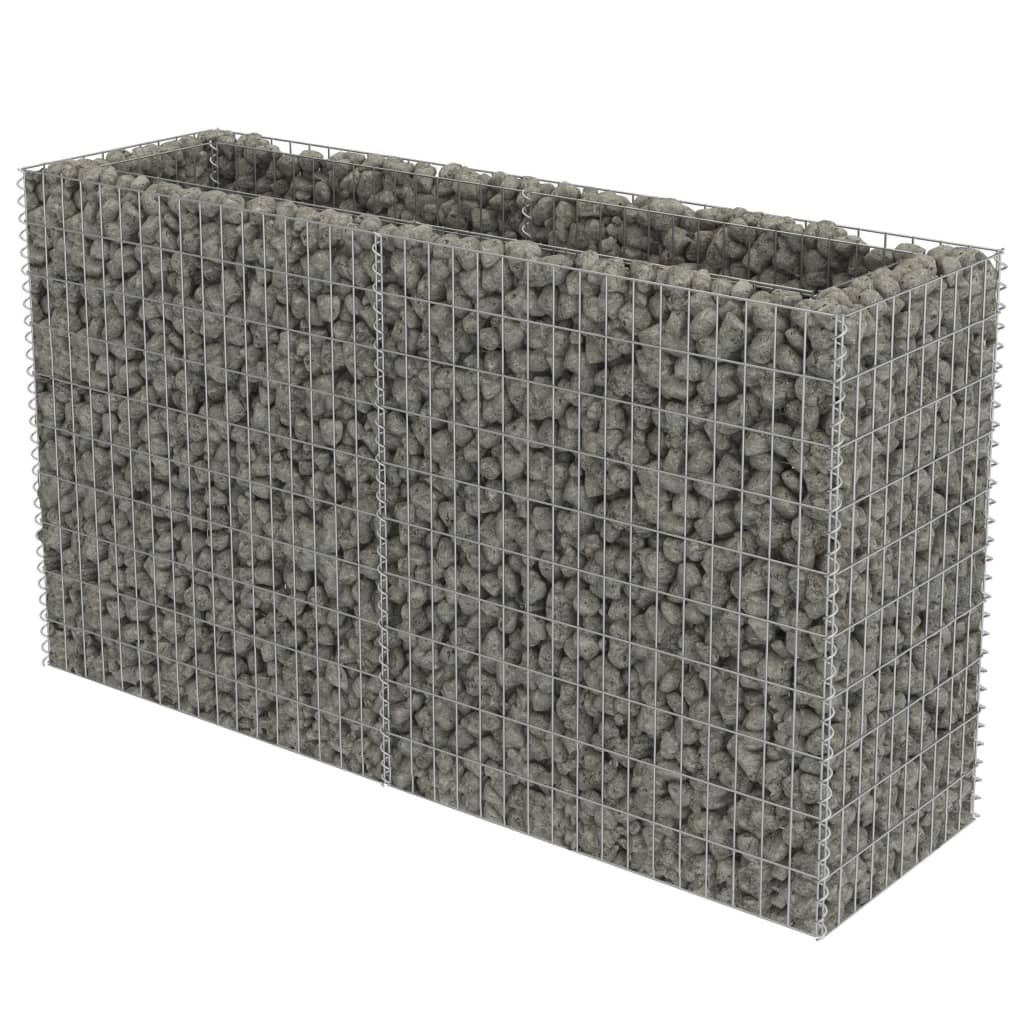 Gabion høybed galvanisert stål 180x50x100 cm