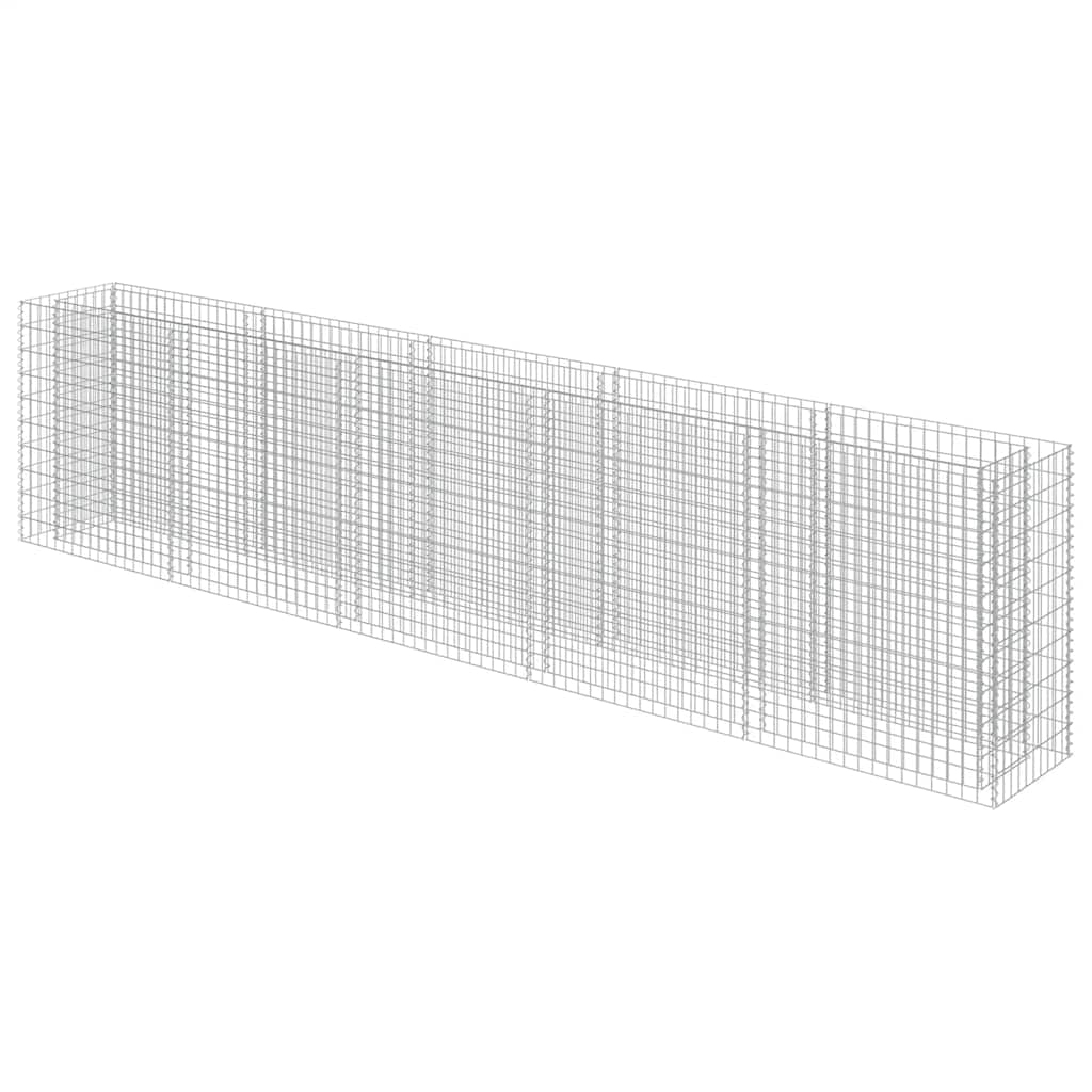 Gabion høybed galvanisert stål 450x50x100 cm