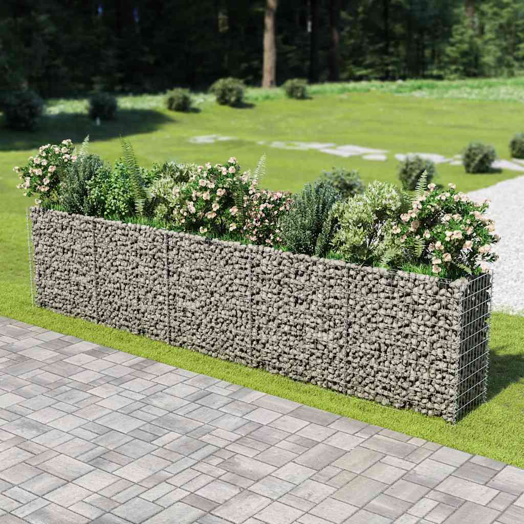 Gabion høybed galvanisert stål 450x50x100 cm