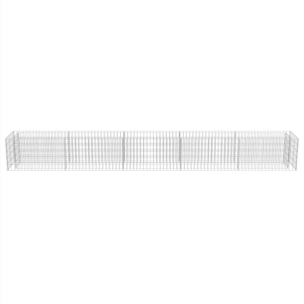 Gabion høybed galvanisert stål 450x50x50 cm