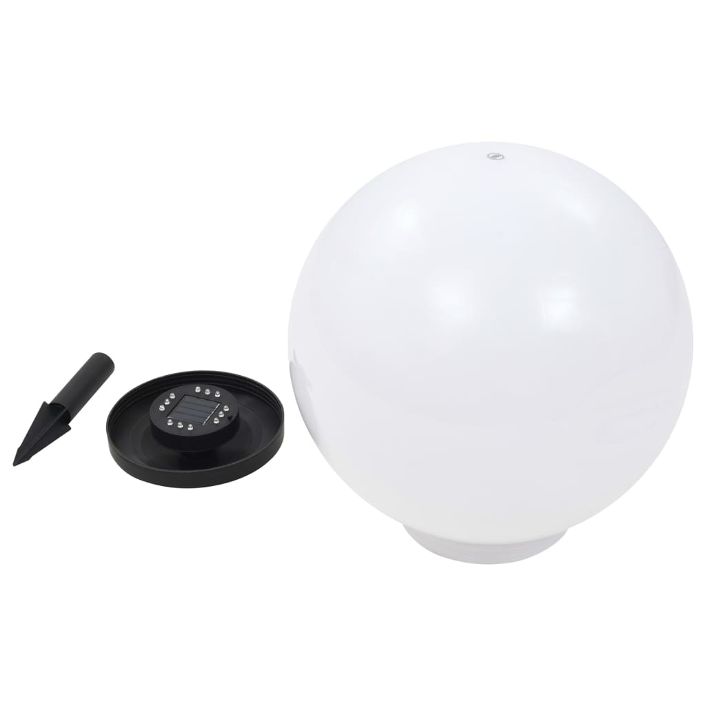 Utendørs sollampe LED kuleformet 40 cm RGB