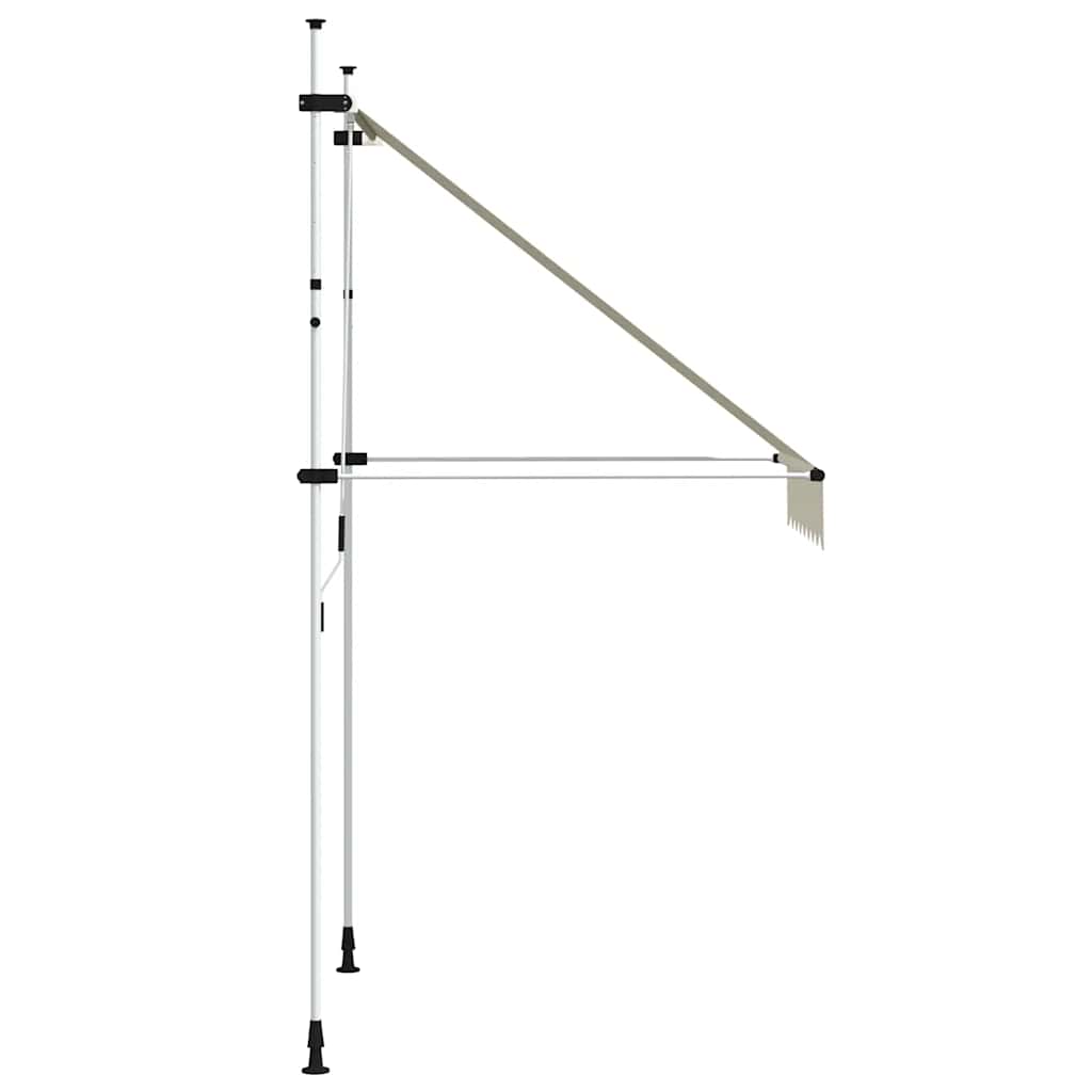 Manuell uttrekkbar markise 150 cm kremhvit