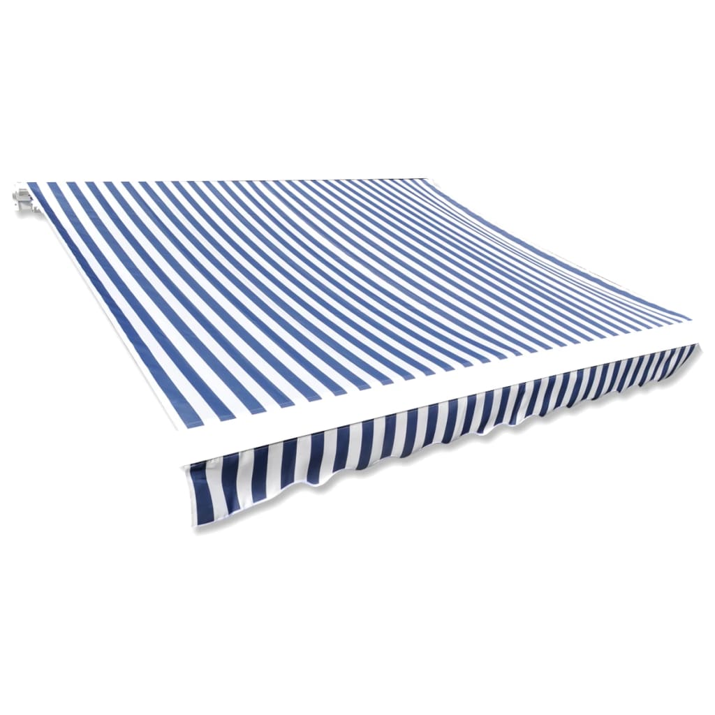 Markiseduk 350x250cm blå og hvit