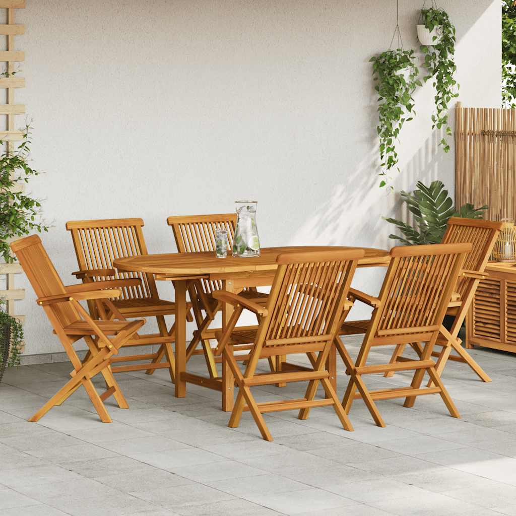 Utendørs spisestue 7 deler heltre teak