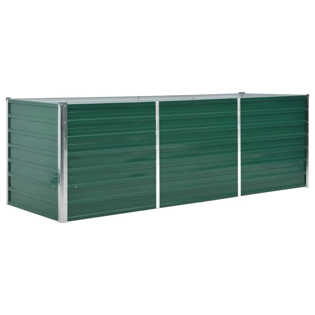 Høybed galvanisert stål 240x80x77 cm grønn