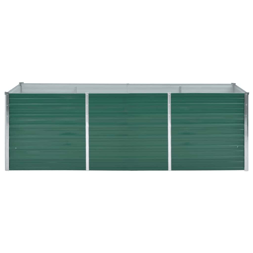 Høybed galvanisert stål 240x80x77 cm grønn