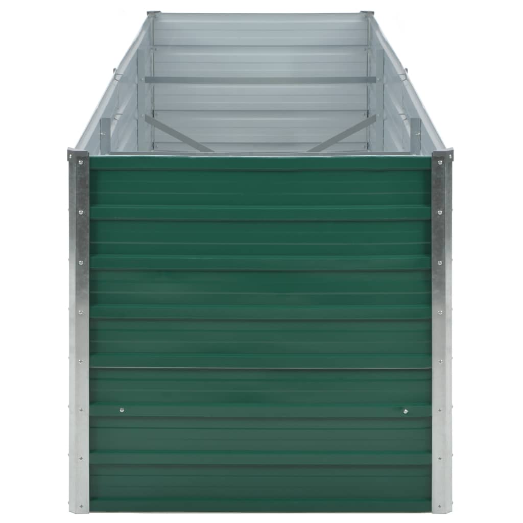 Høybed galvanisert stål 240x80x77 cm grønn