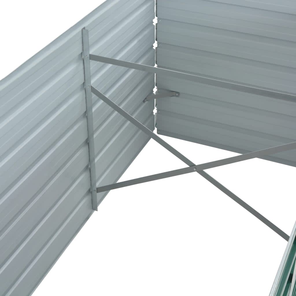 Høybed galvanisert stål 240x80x77 cm grønn