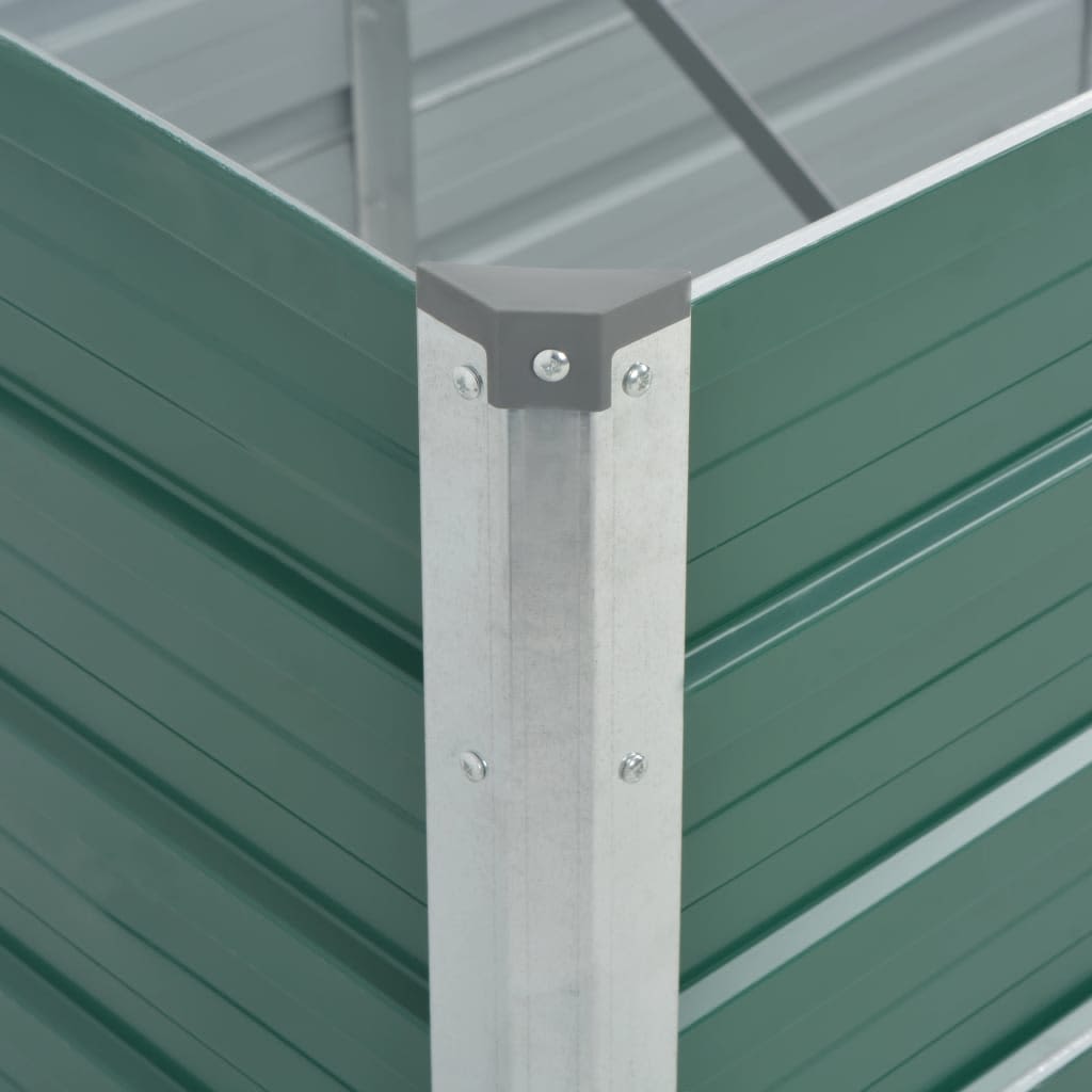 Høybed galvanisert stål 240x80x77 cm grønn
