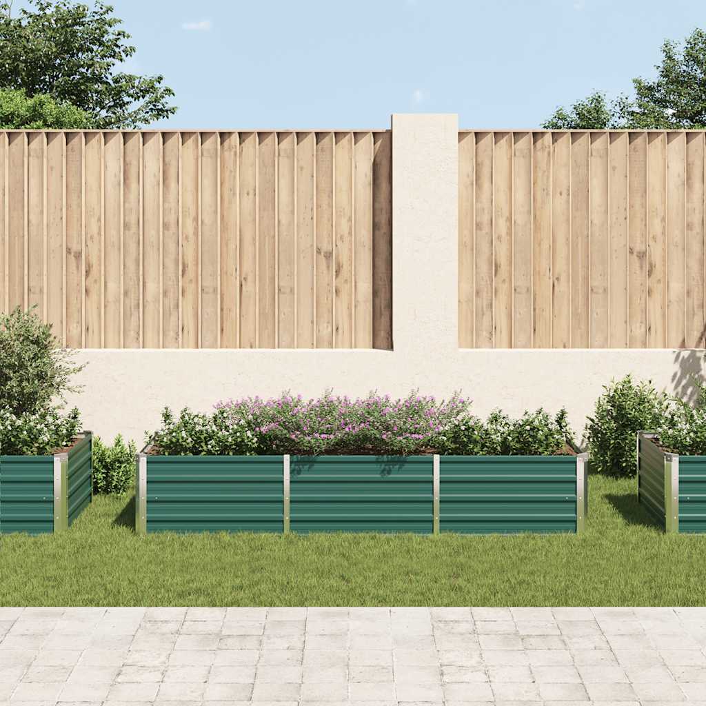 Høybed galvanisert stål 240x80x45 cm grønn