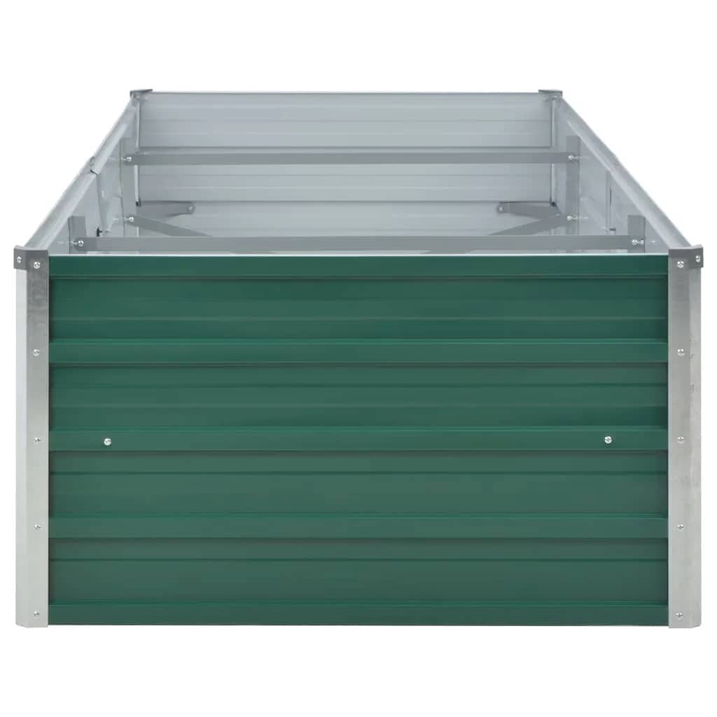 Høybed galvanisert stål 240x80x45 cm grønn