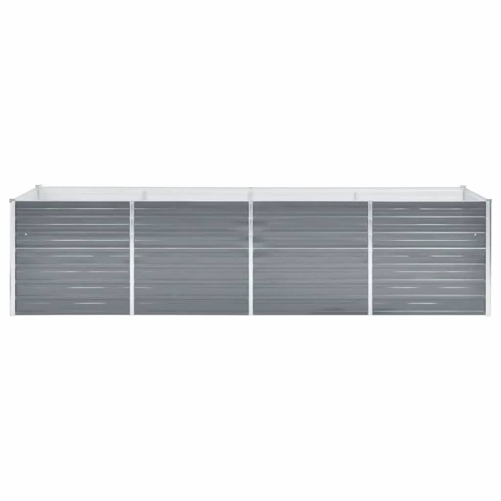 Høybed galvanisert stål 320x80x77 cm grå