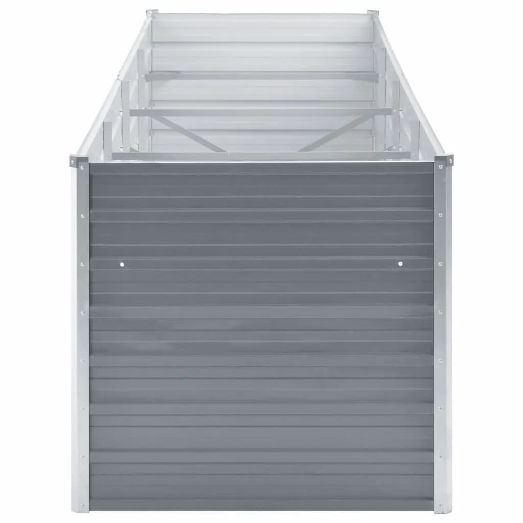 Høybed galvanisert stål 320x80x77 cm grå