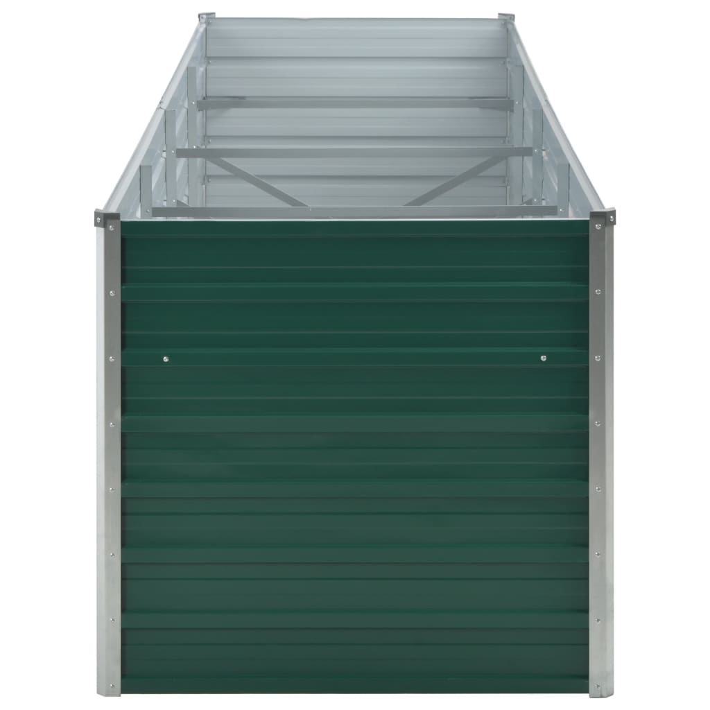 Høybed galvanisert stål 320x80x77 cm grønn