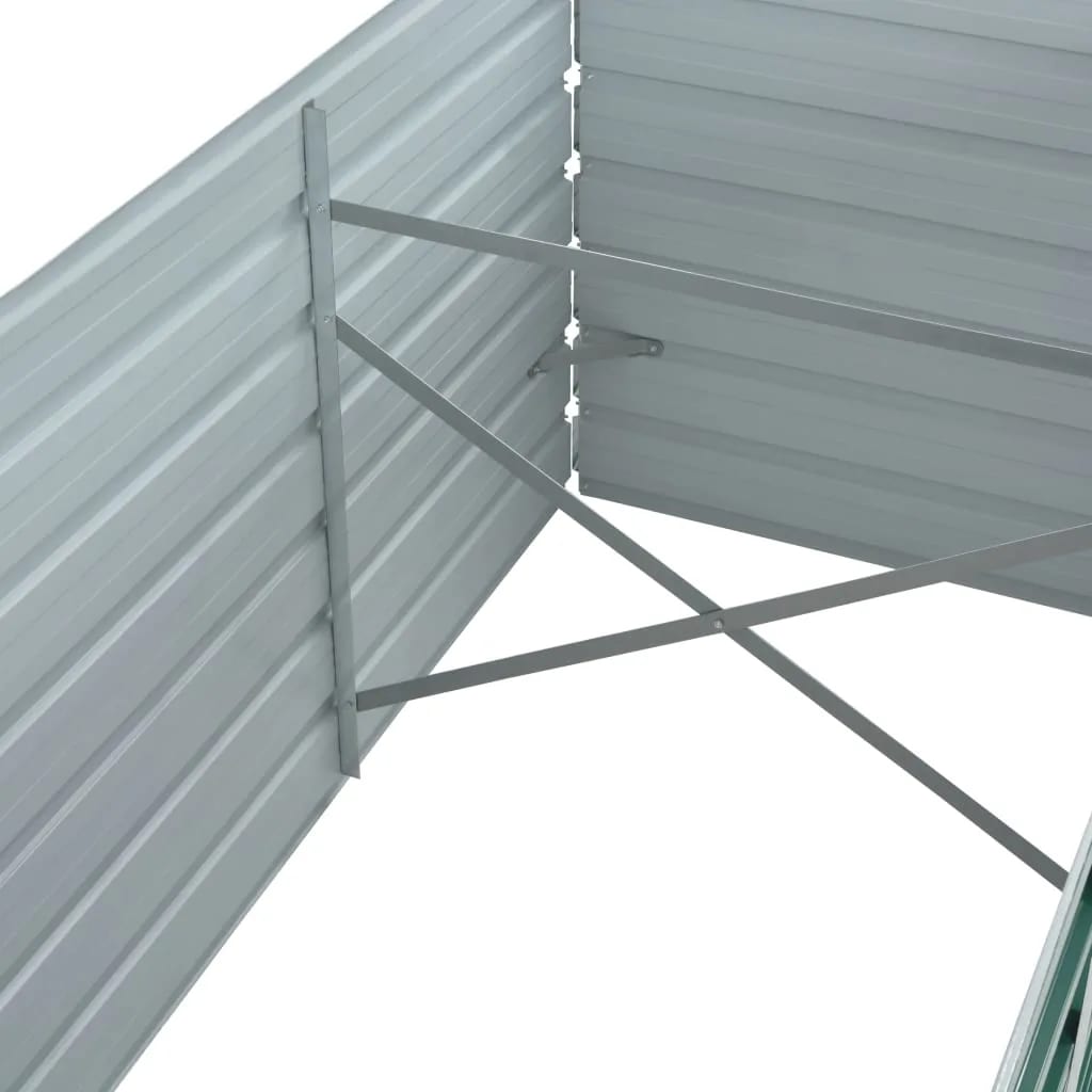 Høybed galvanisert stål 320x80x77 cm grønn