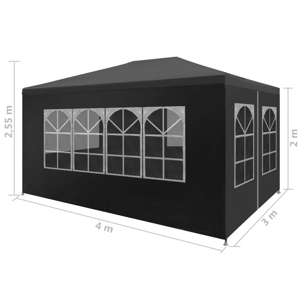 Festtelt 3x4 m antrasitt