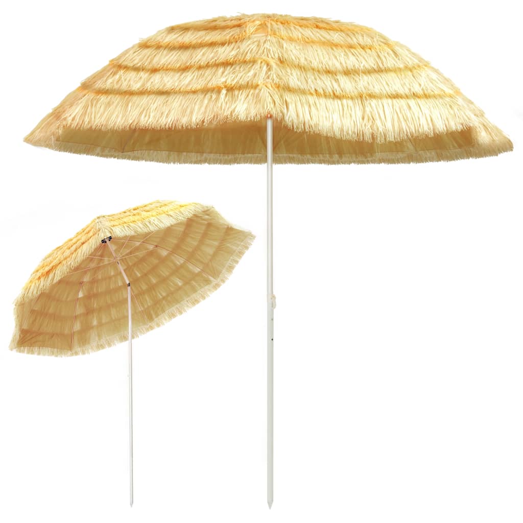 Strandparasoll naturell 300 cm Hawaii-stil