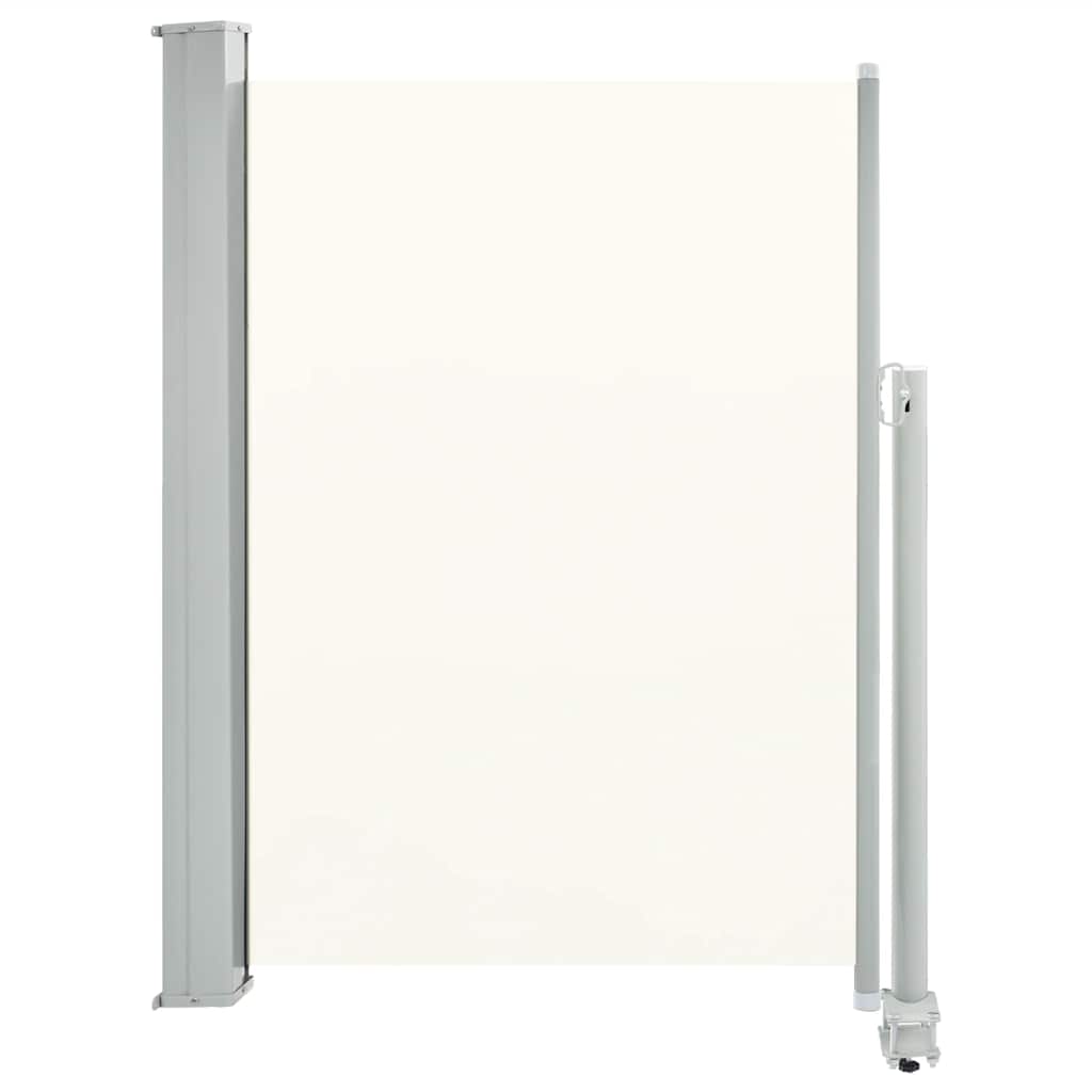 Uttrekkbar sidemarkise 100 x 300 cm kremhvit