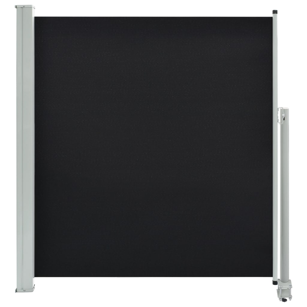 Uttrekkbar sidemarkise 140 x 300 cm svart