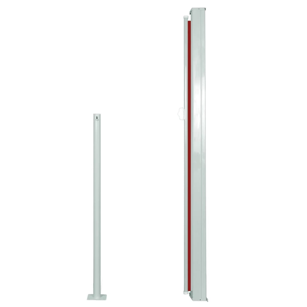 Uttrekkbar sidemarkise 140 x 300 cm rød